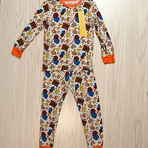 Paddington Bear Bamboo Pajamas Boys Size 6-7 Years Blue 2Pc Cozy NEW